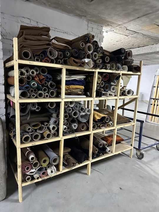 Upholstery fabric rolls